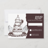 Cake Climbers Huwelijk RSVP Kaartje (Voorkant)