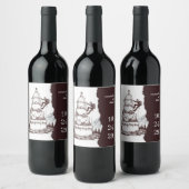 Cake Climbers Wedding Wijn Etiket (Flessen)