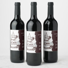 Cake Climbers Wedding Wijn Etiket