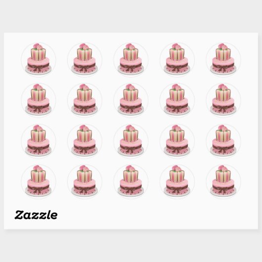 cake_clip_art ronde sticker (Vel)