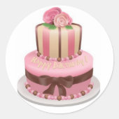 cake_clip_art ronde sticker (Voorkant)