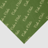 'Cake & Clubs' Diep grasgroen & botercrème Tissuepapier (Detail)