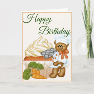 Cake Cupcake Beer Baker Happy Birthday Kaart