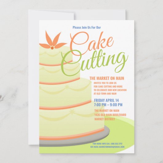 Cake Cutting Celebration | Maatschappelijke gebeur Kaart (Voorkant)