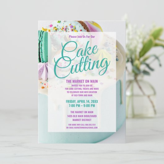 Cake Cutting Celebration | Maatschappelijke gebeur Kaart (Staand voorkant)