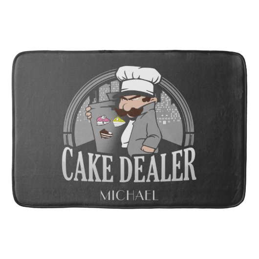 Cake Dealer Funny Bakery Owner Gag Badmat (Voorkant)