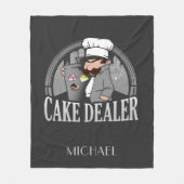 Cake Dealer Funny Bakery Owner Gag Fleece Deken (Voorkant)