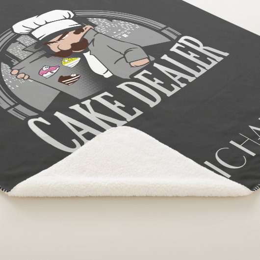 Cake Dealer Funny Bakery Owner Gag Sherpa Deken (3/4)