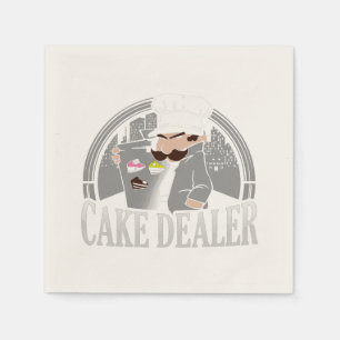Cake Dealer Funny Bakery Owner Paper Servet