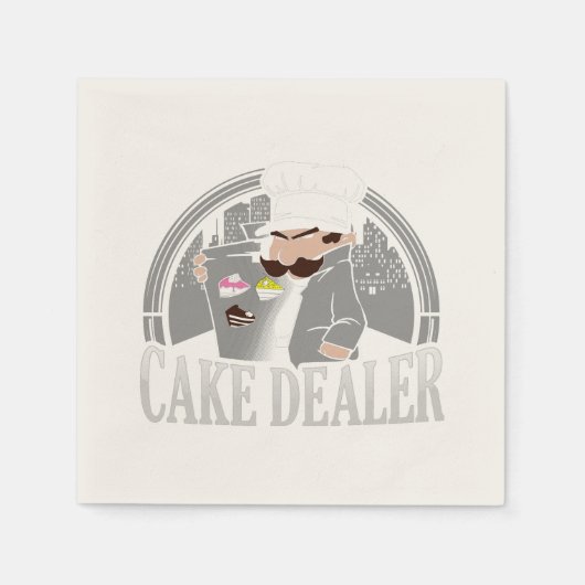 Cake Dealer Funny Bakery Owner Paper Servet (Voorkant)