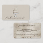 Cake Decor Eenvoudig gebak beige Visitekaartje (Voorkant / Achterkant)