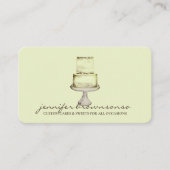 Cake Decor Eenvoudig gebak geel Visitekaartje (Voorkant)