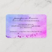 Cake Decor Eenvoudig gebak roze paarse Visitekaartje (Achterkant)