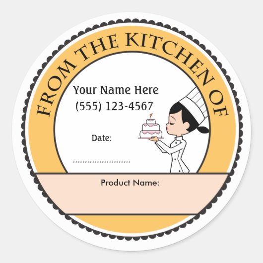 Cake Decor Gepersonaliseerde Bakken Sale Labels (Voorkant)