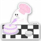 Cake Decorating Ghost Sticker (Voorkant)
