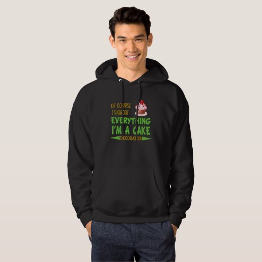 Cake Decorating Passion Baking Humor Graphic Hoodie (Voorkant volledig)