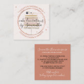 CAKE decoration Event Planner Wedding Sweets party Vierkante Visitekaartje (Voorkant / Achterkant)