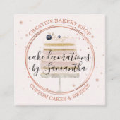 CAKE decoration Event Planner Wedding Sweets party Vierkante Visitekaartje (Voorkant)
