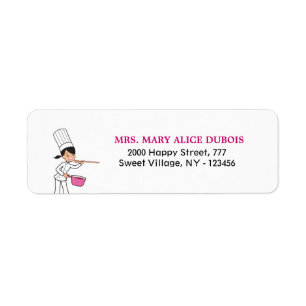 Cake Decorator Cook Culinair Leraar Retourlabels Etiket