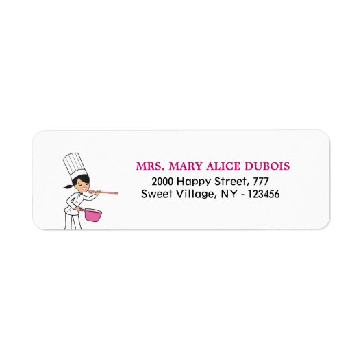Cake Decorator Cook Culinair Leraar Retourlabels Etiket (Voorkant)