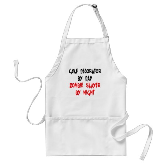Cake Decorator Zombie Slayer Standaard Schort (Voorkant)