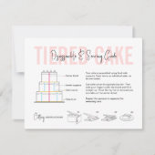 Cake demonteren & serveren gids Blush roze bakkeri Bedankkaart (Voorkant)