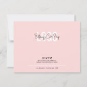 Cake demonteren & serveren gids Blush roze bakkeri Bedankkaart (Achterkant)