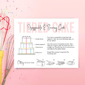 Cake demonteren & serveren gids Blush roze bakkeri Bedankkaart