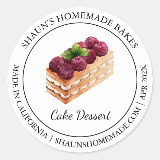 Cake Dessert Baking Modern label (Voorkant)