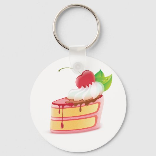 Cake Dessert Sleutelhanger (Voorkant)