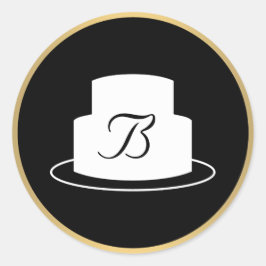  Cake Embleem Logo Bakkerij II Sticker