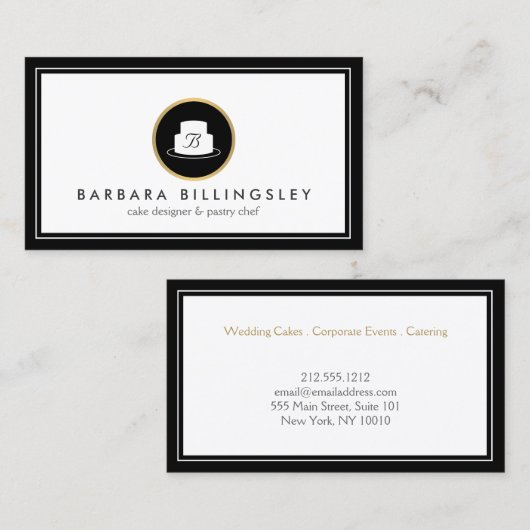  Cake Embleem Logo Bakkerij III Visitekaartje (Voorkant / Achterkant)