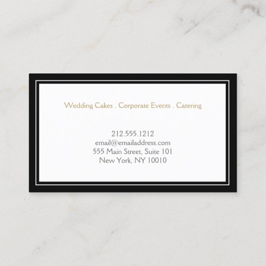  Cake Embleem Logo Bakkerij III Visitekaartje (Achterkant)