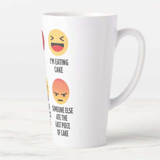Cake Emojis Latte Mok (Rechts)