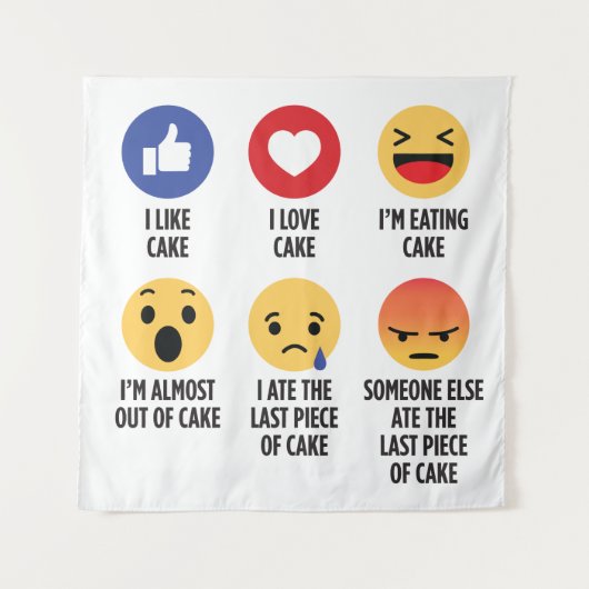 Cake Emojis Wandkleed (Voorkant)