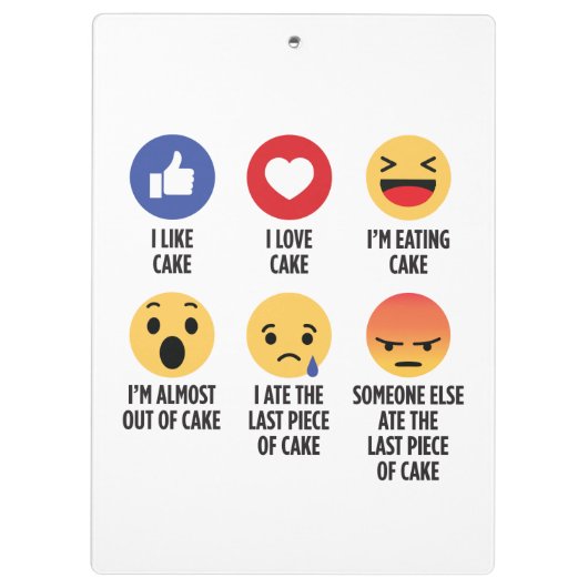 Cake Emoticons Klembord (Achterkant)