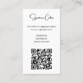 Cake en Catering QR-code Visitekaartje (Achterkant)