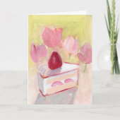 Cake en Tulip Kaart (Voorkant)