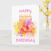 Cake Explosion Kaart (Gele Bloem)