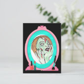 Cake Face Zombie Briefkaart (Staand voorkant)
