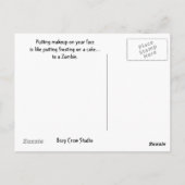 Cake Face Zombie Briefkaart (Achterkant)