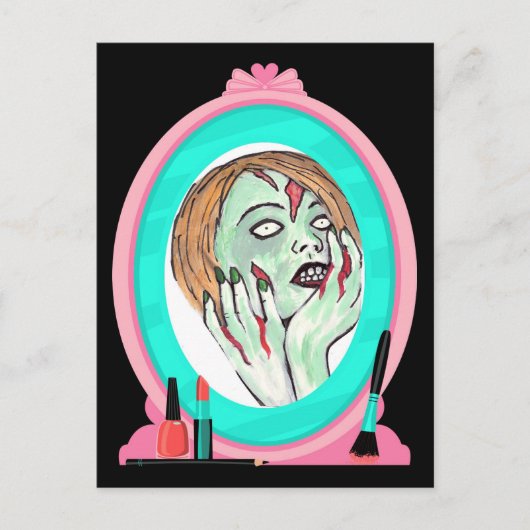 Cake Face Zombie Briefkaart (Voorkant)