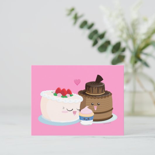 Cake Family Briefkaart (Staand voorkant)