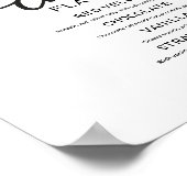 Cake Flavors zwart-wit kalligrafiesymbool Poster (Hoek)