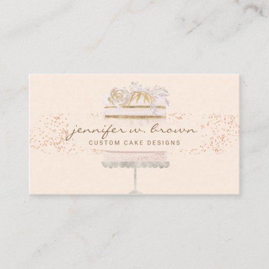 Cake Floral Bakery Pastry Patisserie Visitekaartje (Voorkant)