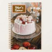 Cake Food Modern Trend Macaroon Baker's Tekst Planner (Voorkant)