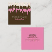 Cake Frosting Professionele Bakker Bakkerij Vierkante Visitekaartje (Voorkant / Achterkant)