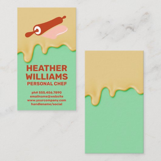 Cake Frosting | Rollenpin-Logo Visitekaartje (Voorkant / Achterkant)