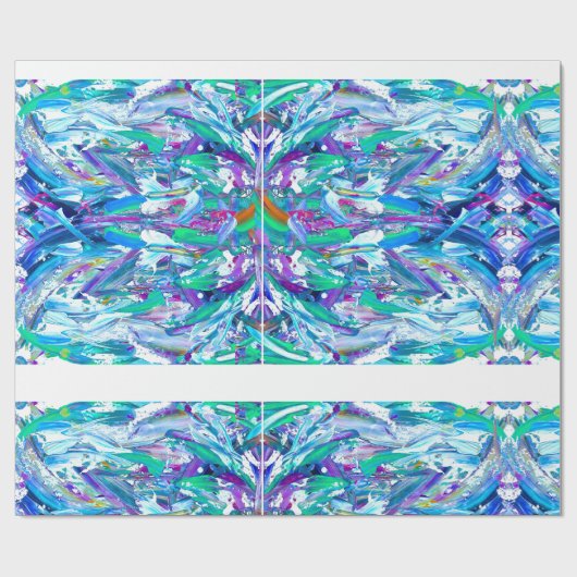 Cake Frosting Splatter Art Wrapping Paper Cadeaupapier (Vlak)
