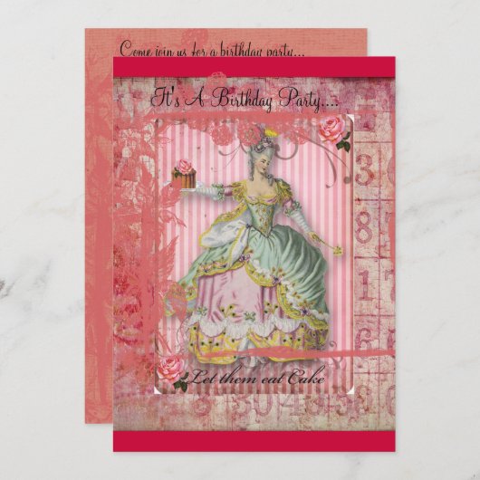 Cake Frothday-uitnodiging Kaart (Voorkant / Achterkant)